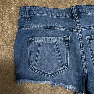 FREE PEOPLE Dark Wash Denim Shorts 26/27